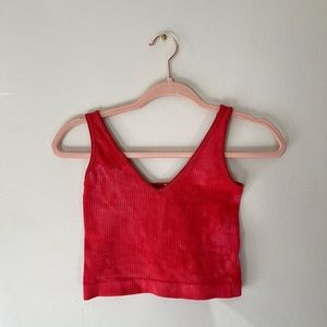 Red stretchy tank top